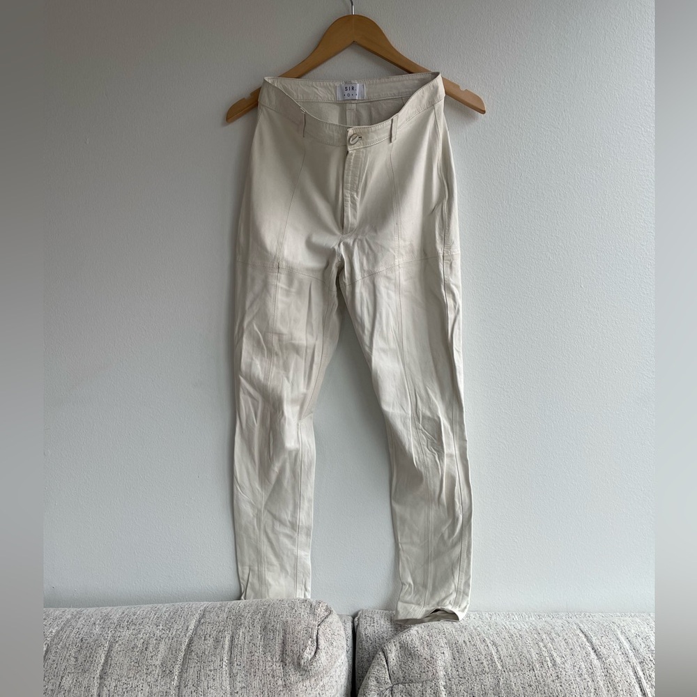 SIR the Label white leather pants